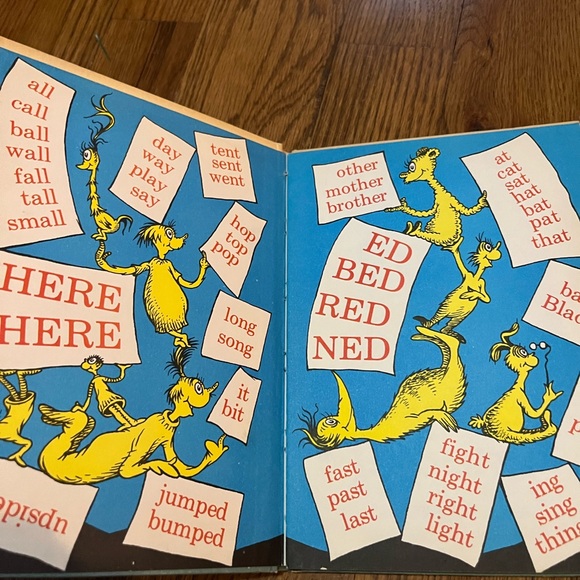 Vintage 1963 Dr. Seuss Hop on Pop Matte Finish Hard Cover Book Club Edition - Picture 2 of 9